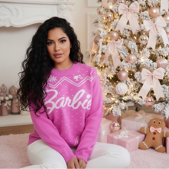 Barbie Sweaters - Official Pink Barbie 💅💖 Fall Winter Christmas Holiday Mattel Sweater S M XL NEW